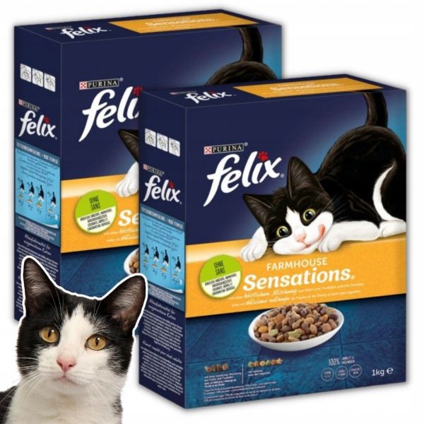 PYSZNA Karma dla kota sucha Felix Farmhouse PAKIET
