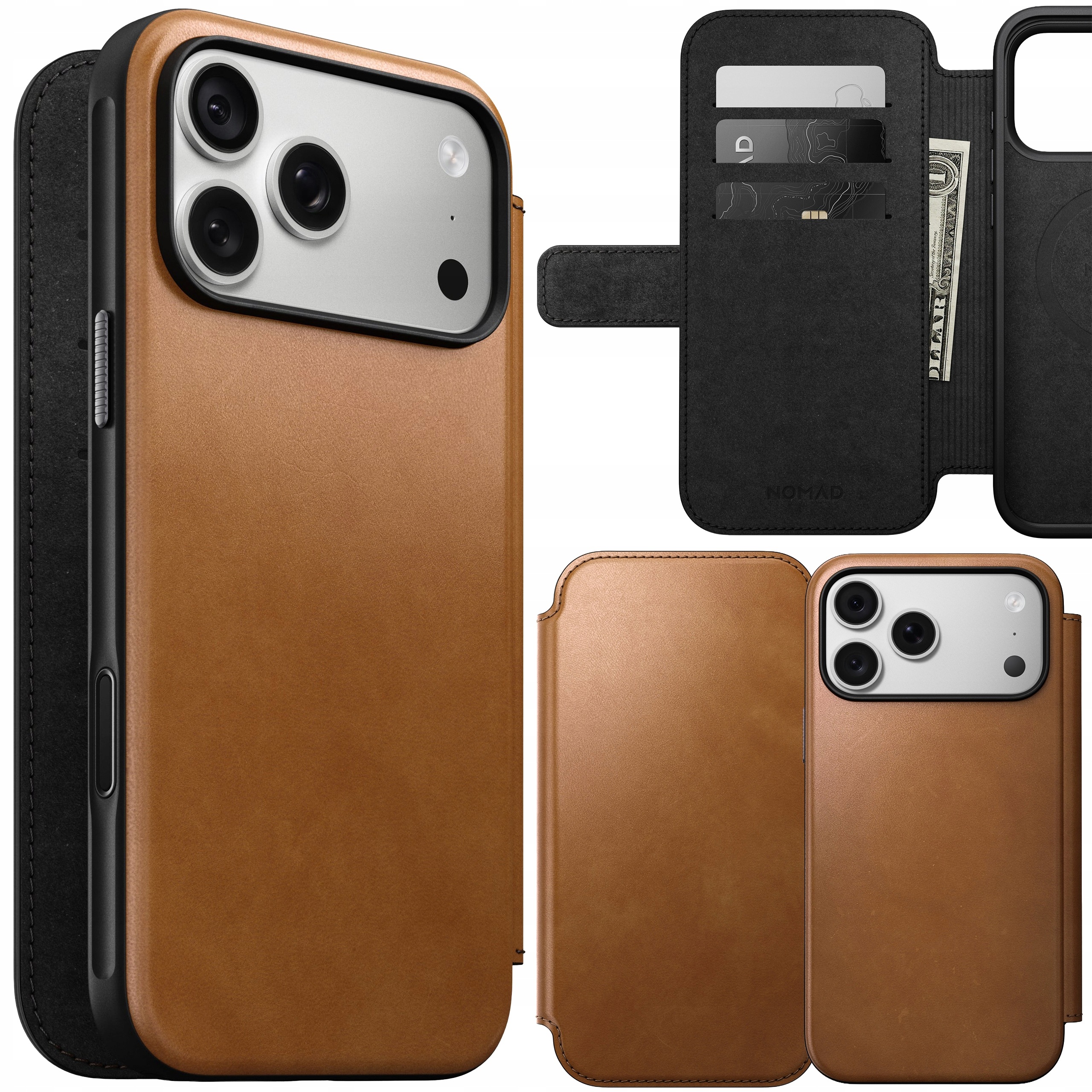 Etui Nomad do iPhone 18 Pro Max 17 Pro Max Case Obudowa Skórzana z Klapką