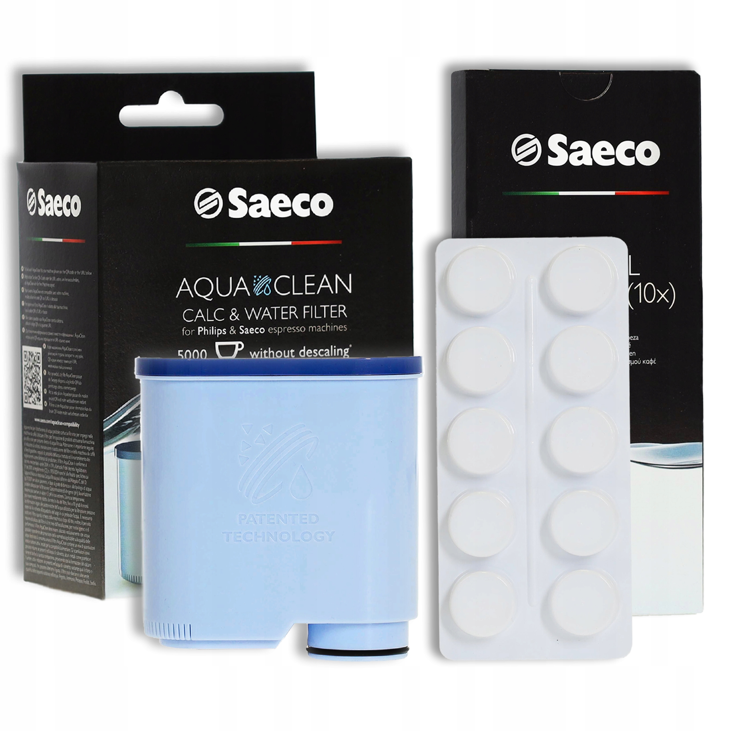 

Zestaw Filtr Saeco tabletki Saeco Oryginał