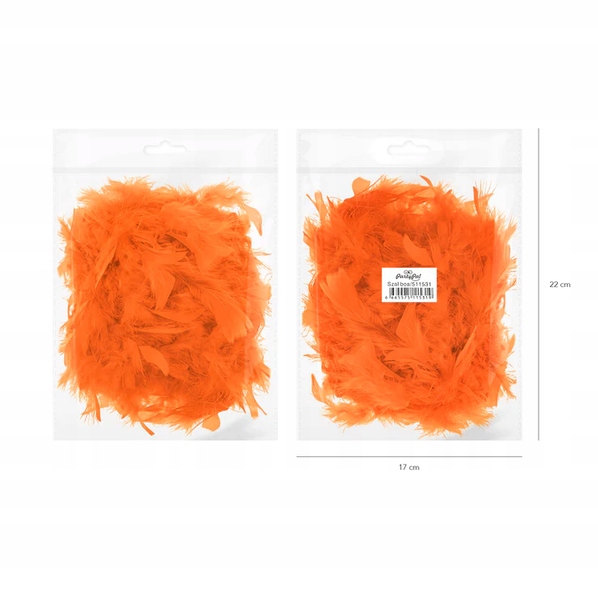 BOA SZAL Z PIÓR POMARAŃCZOWE RETRO 190 CM KARNAWAŁ Rodzaj boa