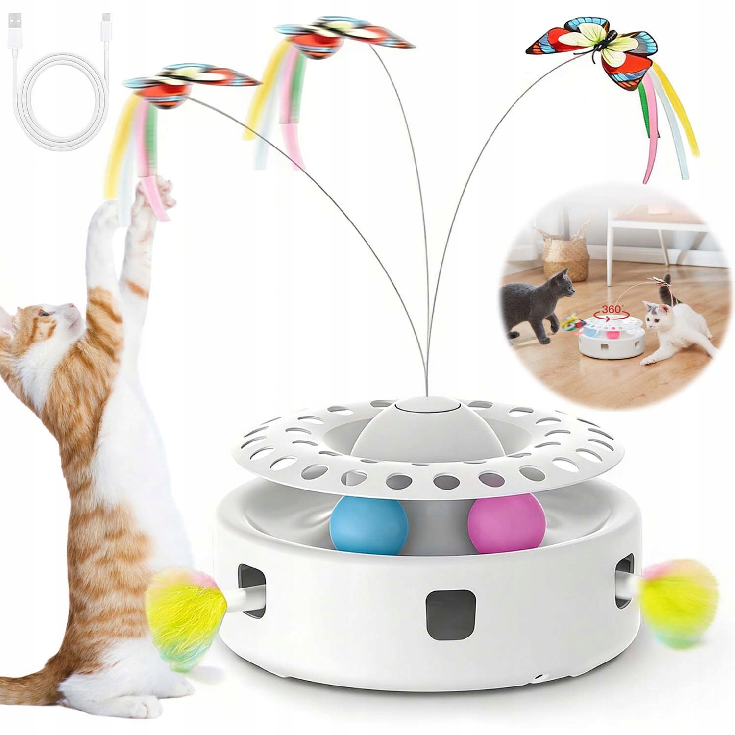 Interaktivní Hračka Pro Kočky Inteligentní Zábavné Hračky Z Pera, Motýli