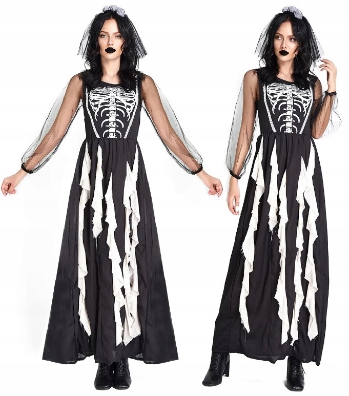Kostým Přízrak Zombie Hnijící Nevěsta Duch Na Karneval Xxs/xs 158/164