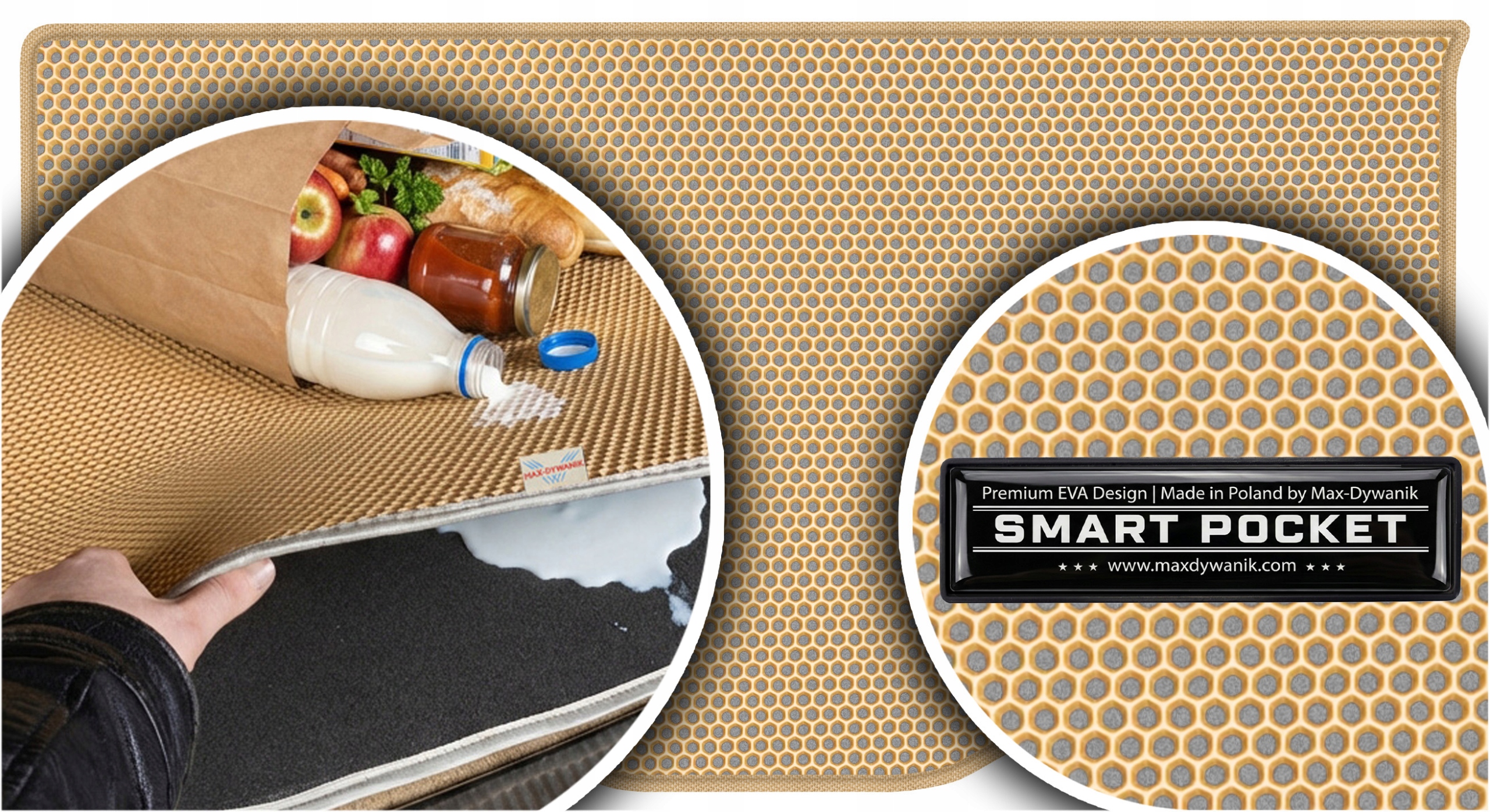 Fiat Panda III Hatchback 2012 Vložka do zavazadlového prostoru Eva Smart Pocket Béžová