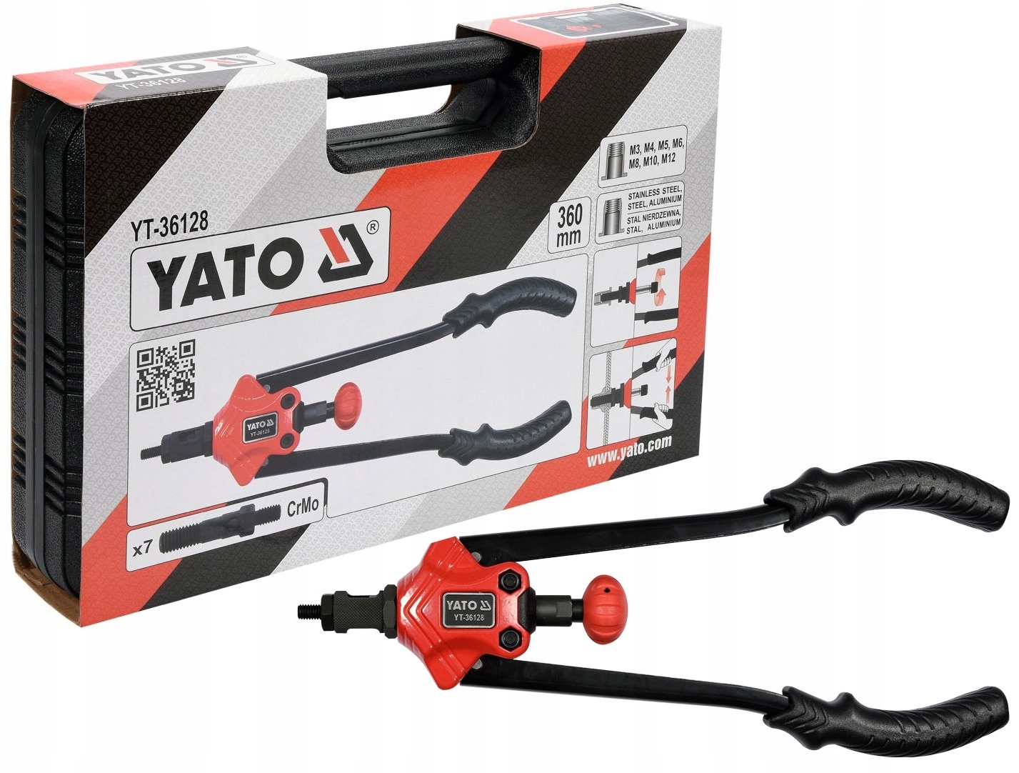 Nitownica ręczna Yato M3-M12 YT-36128