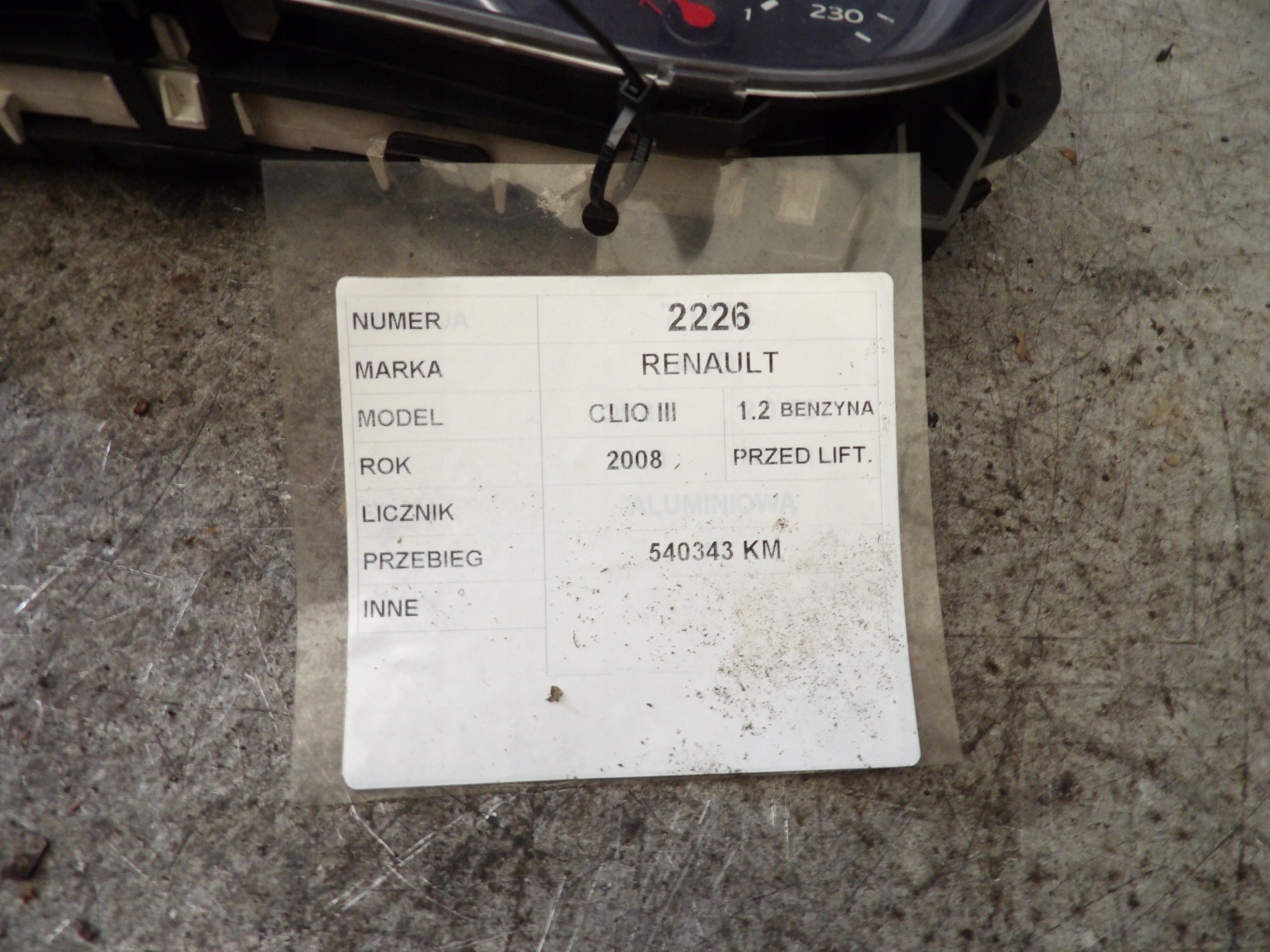Renault Clio III liczniki dials 8200715181-S
