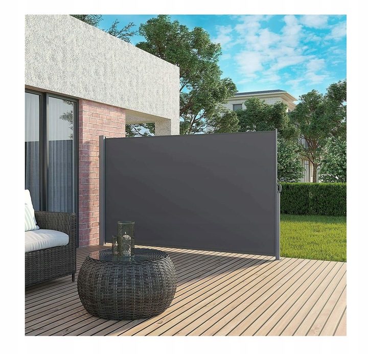 Bočná markíza, rozkladacia roleta, ochrana pred vetrom, 160 x 300 cm