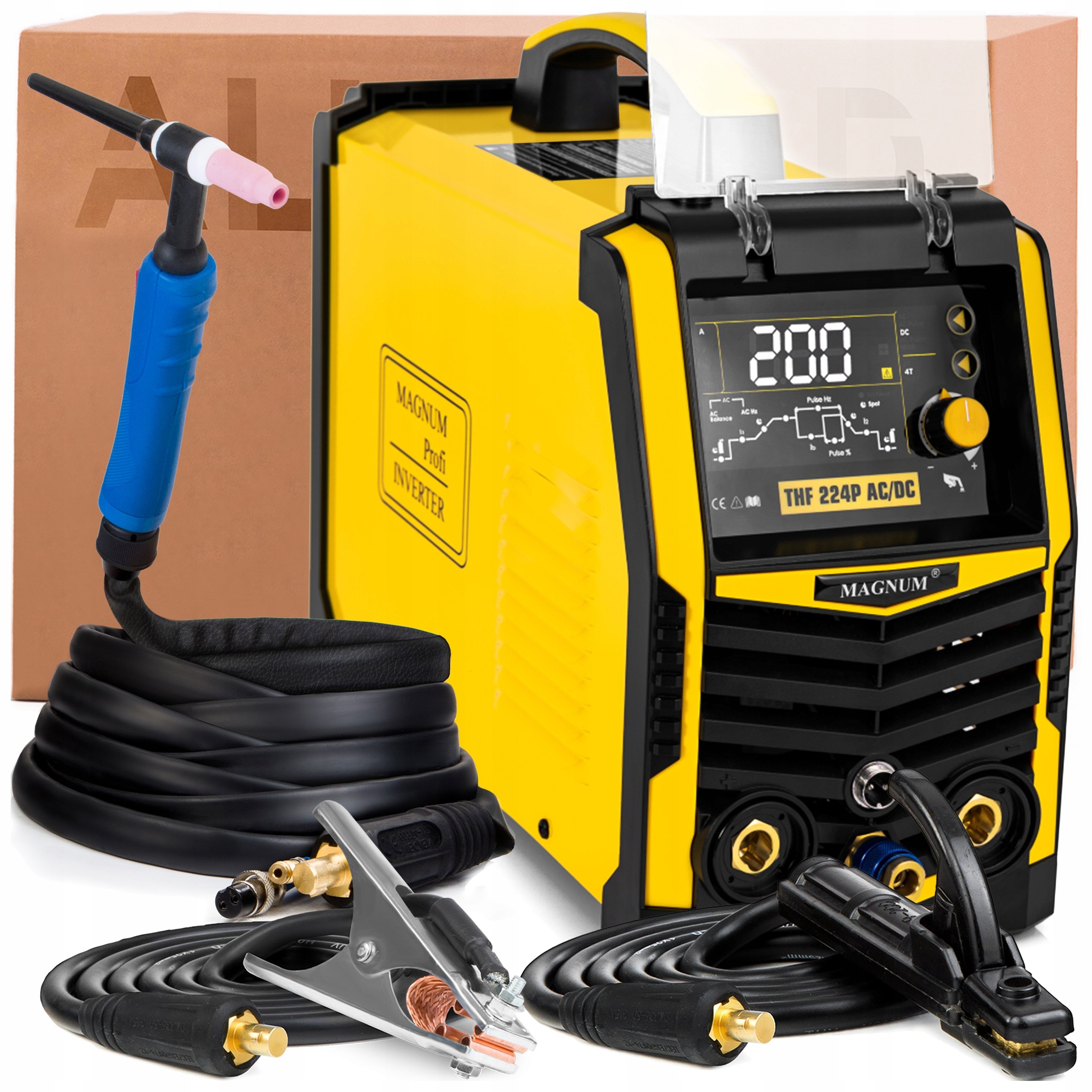 Svařovací Stroj Magnum Thf 224P Tig Ac DC Hf 230V 200A Puls Mma Bodový 2T/4T