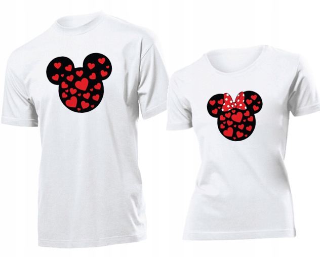 

Koszulki dla par Serce Serduszko Walentynki S