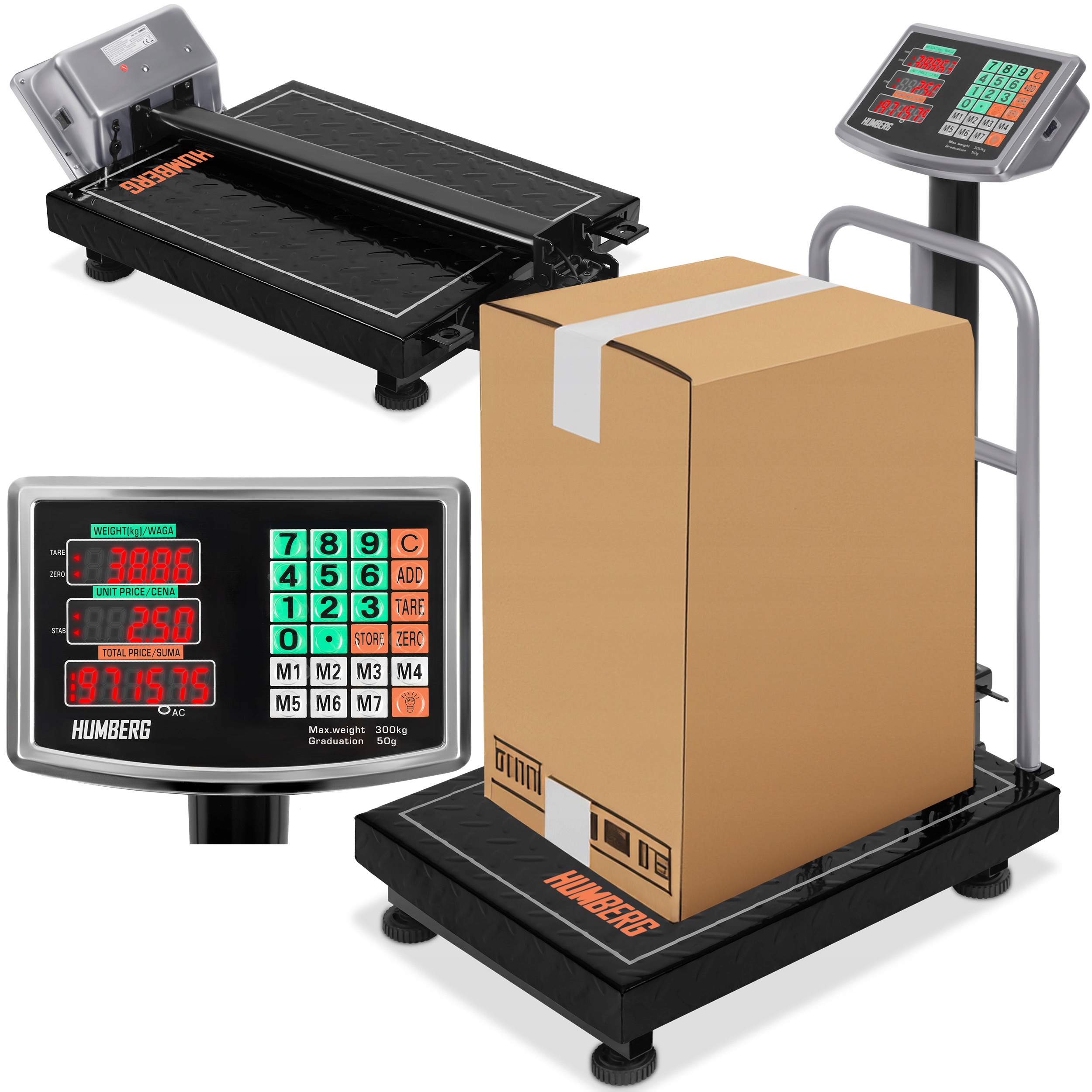 WAGA MAGAZYNOWA ELEKTRONICZNA ROLNICZA SKLEPOWA TOWAROWA PLATFORMOWA 300 KG