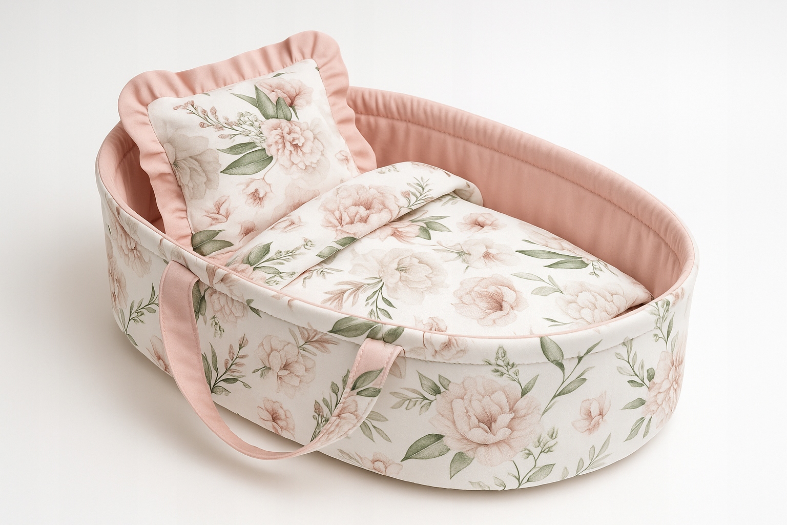 Duże Nosidełko +Pościel Gondola reborn Premium Zaczarowany Ogród 50 cm