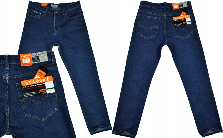 Męskie spodnie jeans ST.Leon'f QD21 pas 86 cm 33/34