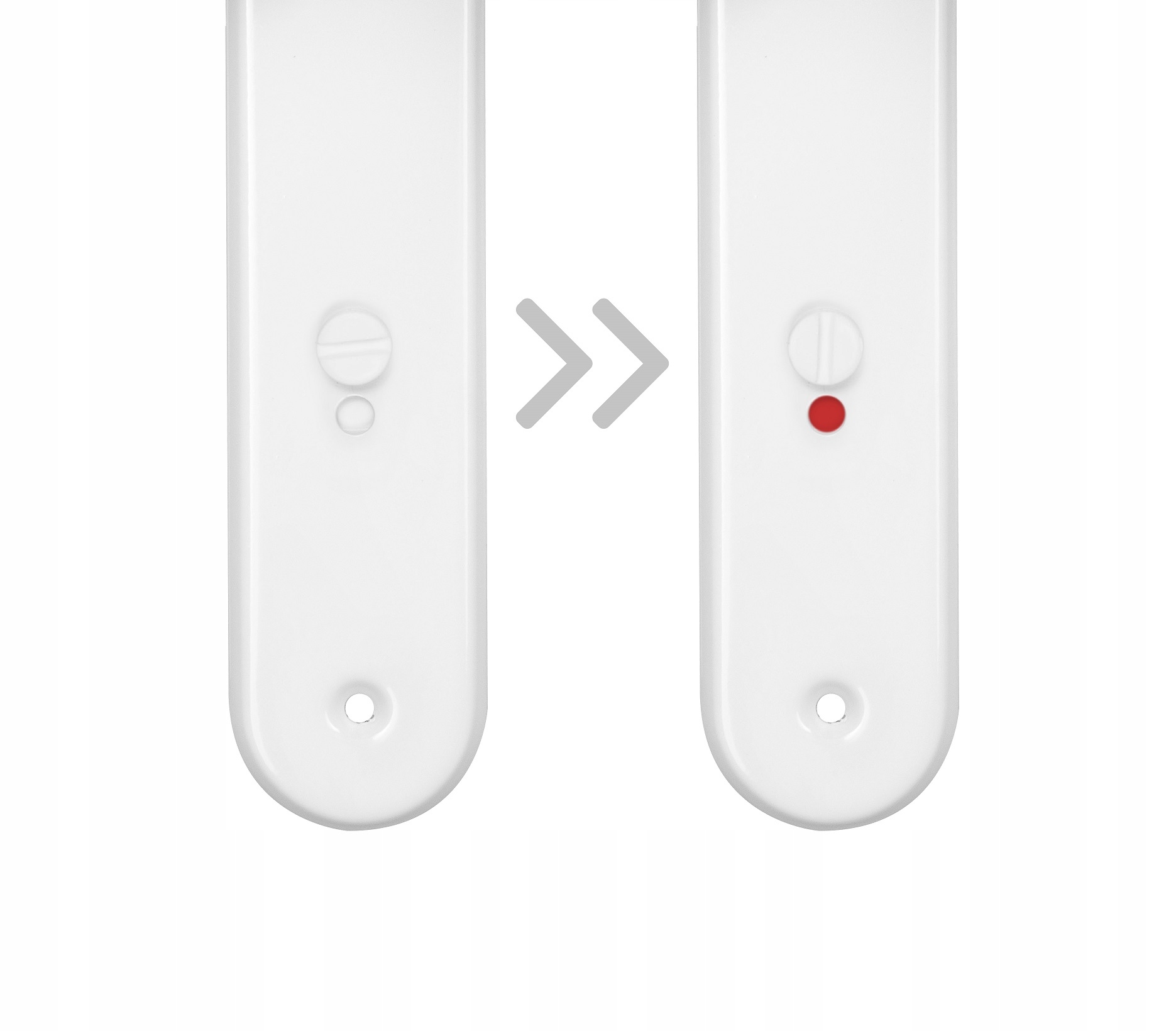 KLAMKA DRZWIOWA DO DRZWI 72 WC BIAŁA BISZKOPT Marka Adgo