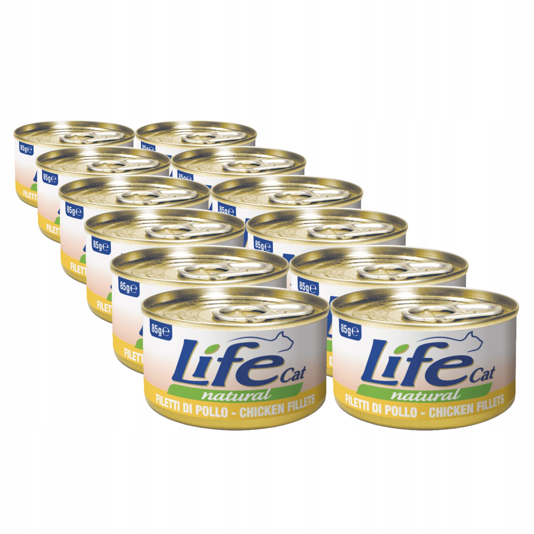 Life Cat Natural Krmivo pro kočky konzerva Set 12x85 g Filé z kuřecího masa