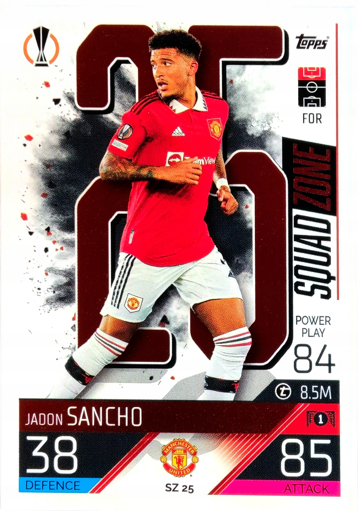 Topps Match Attax Extra 2022-2023 Squadzone Jadon Sancho Manchester SZ25