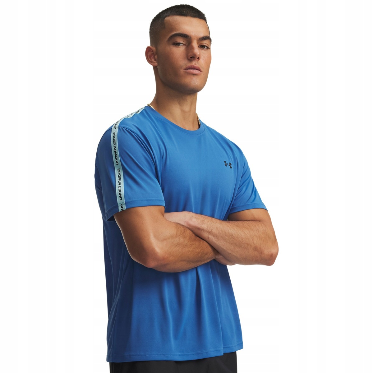 Męska koszulka treningowa Under Armour Ua Tech Taping Ss Niebieski XL