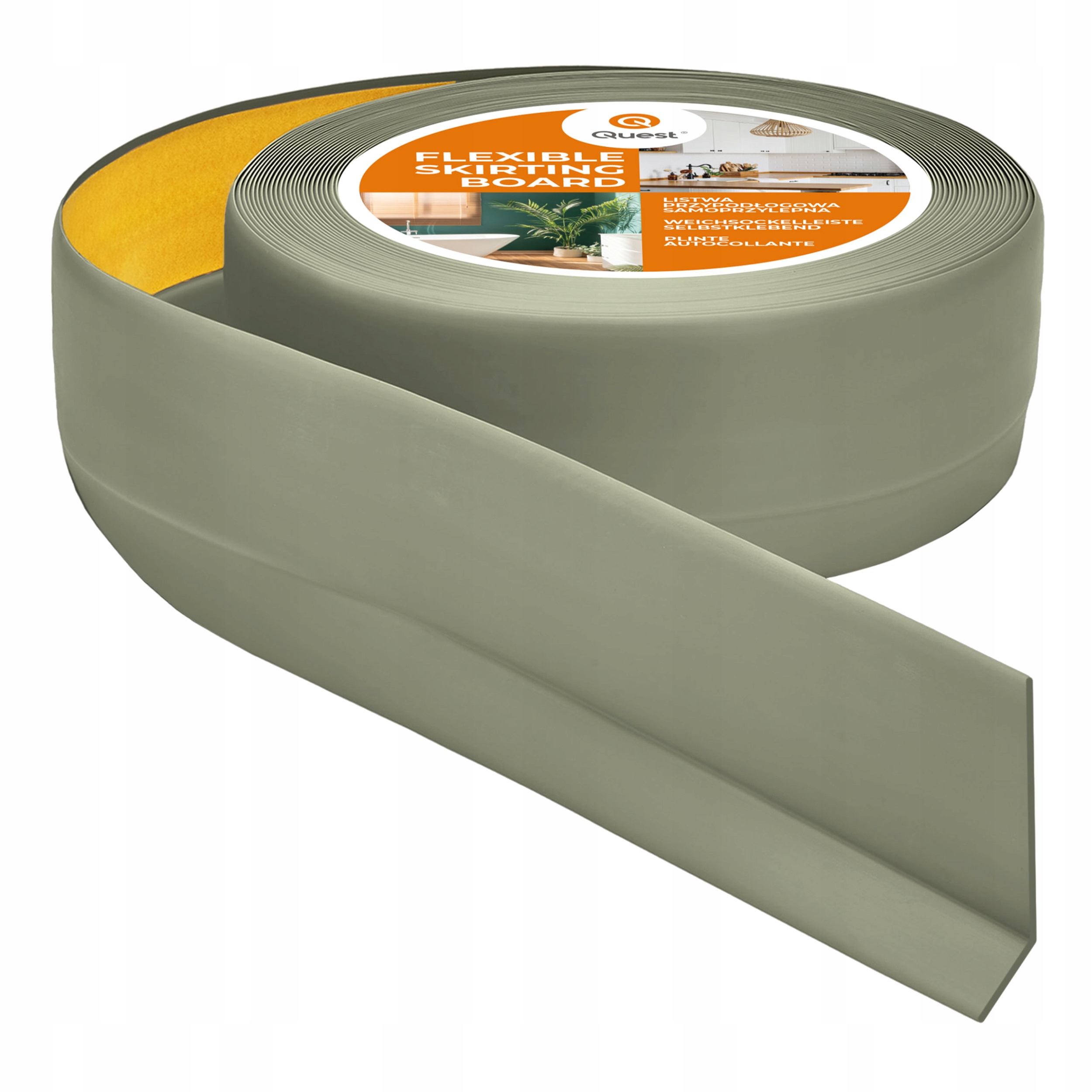 Samolepiaca soklová lišta Pvc 50x20 mm olivová 25 m a pružná