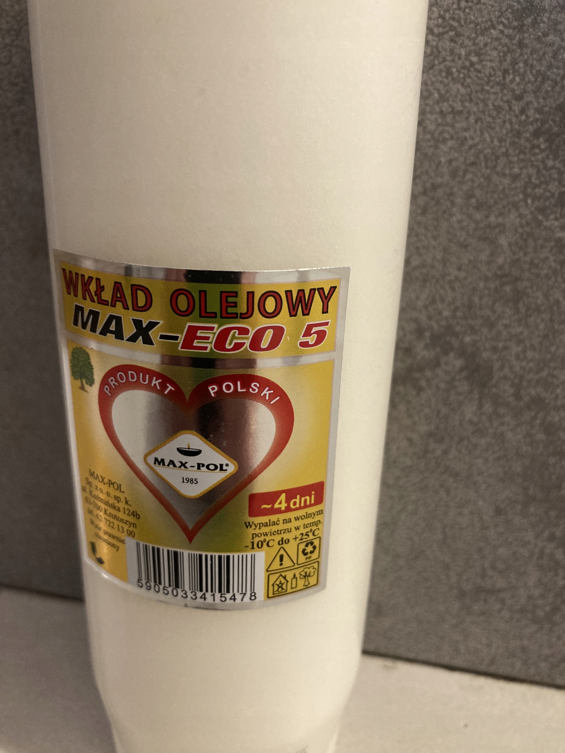 Max Pol Wkład do znicza MAX ECO 5 MAX-POL Marka Max-Pol