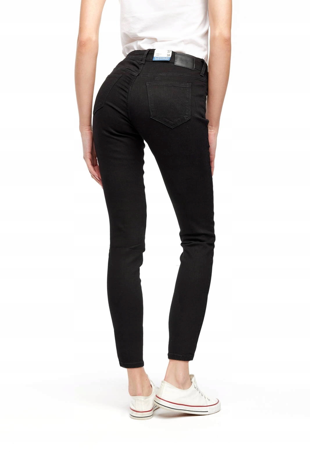 Dámské úzké nohavice kalhoty Wrangler Skinny Perfect Black W28KLX81H 30/34