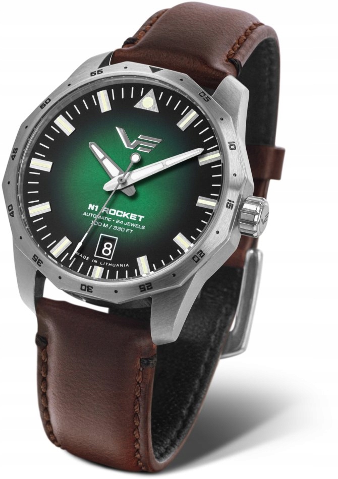 Pánské klasické zelené hodinky Vostok Europe NH35A-125A749
