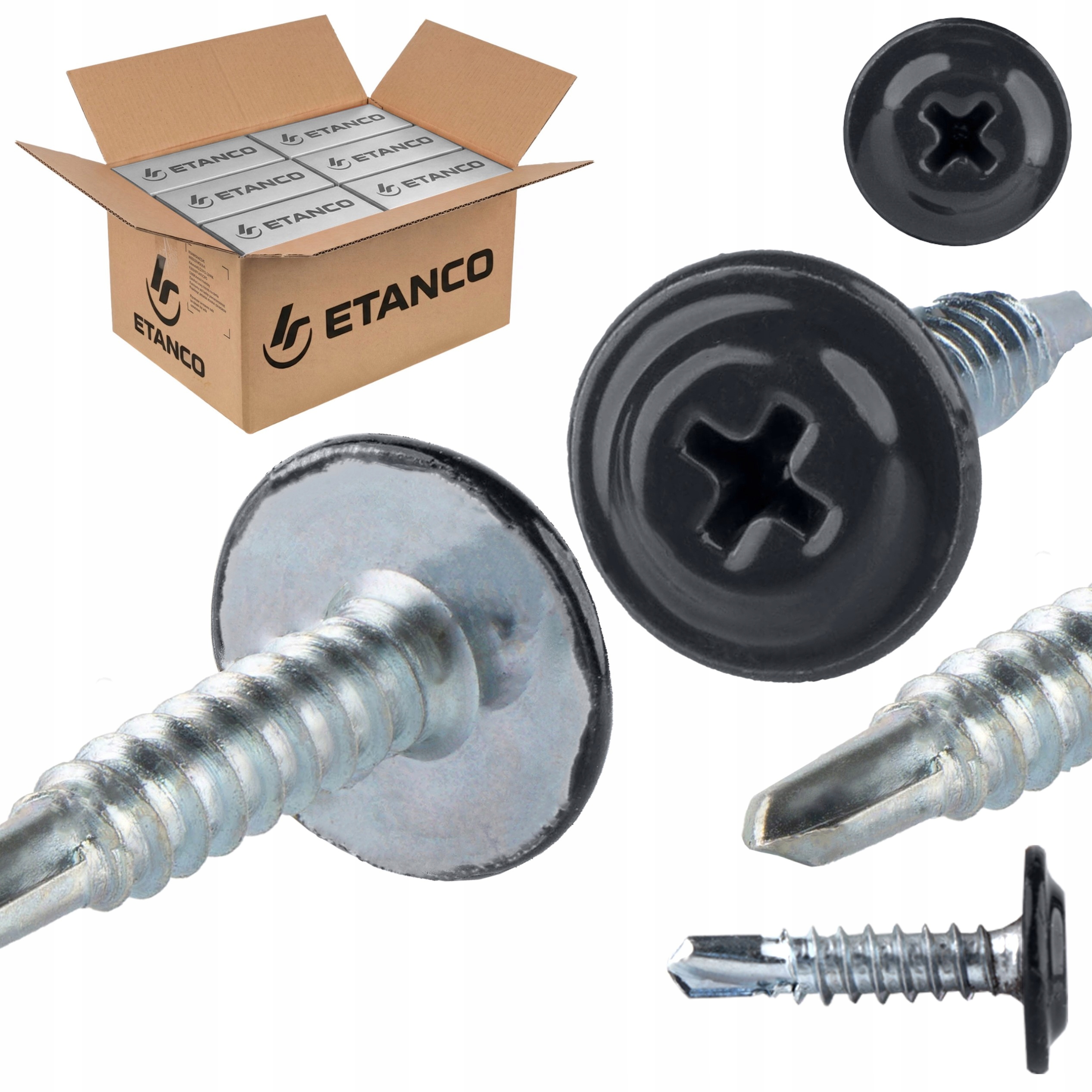 Samorezné podložkové skrutky 4,2 x 19 mm Ral 7016 2000 ks Etanco Gm-b