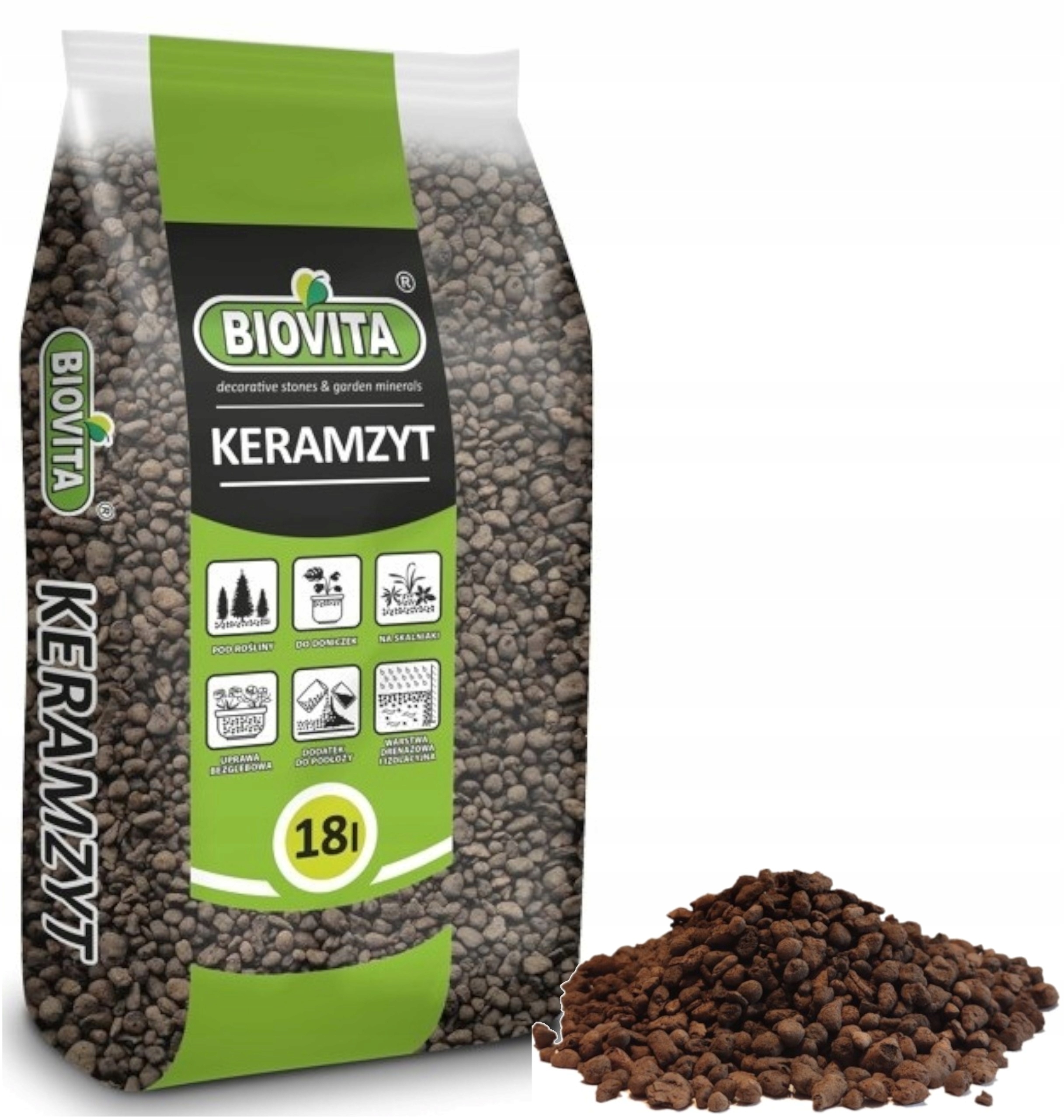 

Keramzyt Drobny 4-8mm 18l Biovita