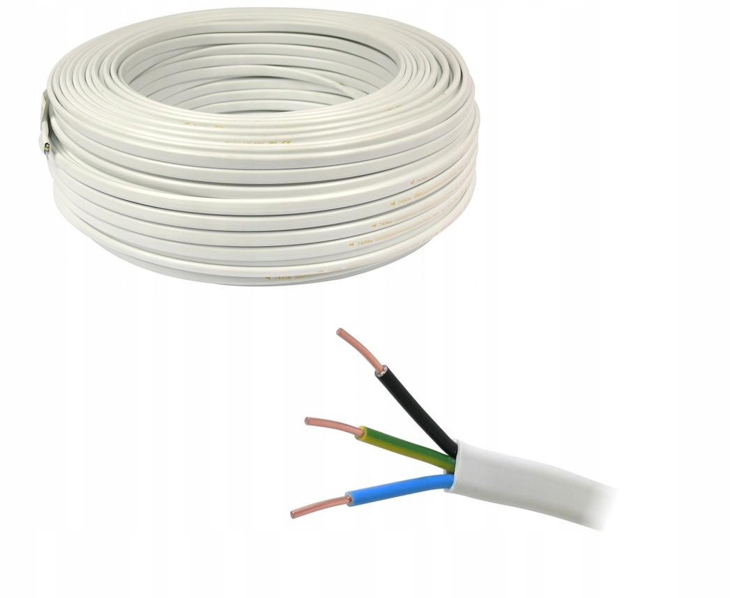 Przewód Płaski instalacyjny YDYp 3x2,5mm Gal-kat 100mb