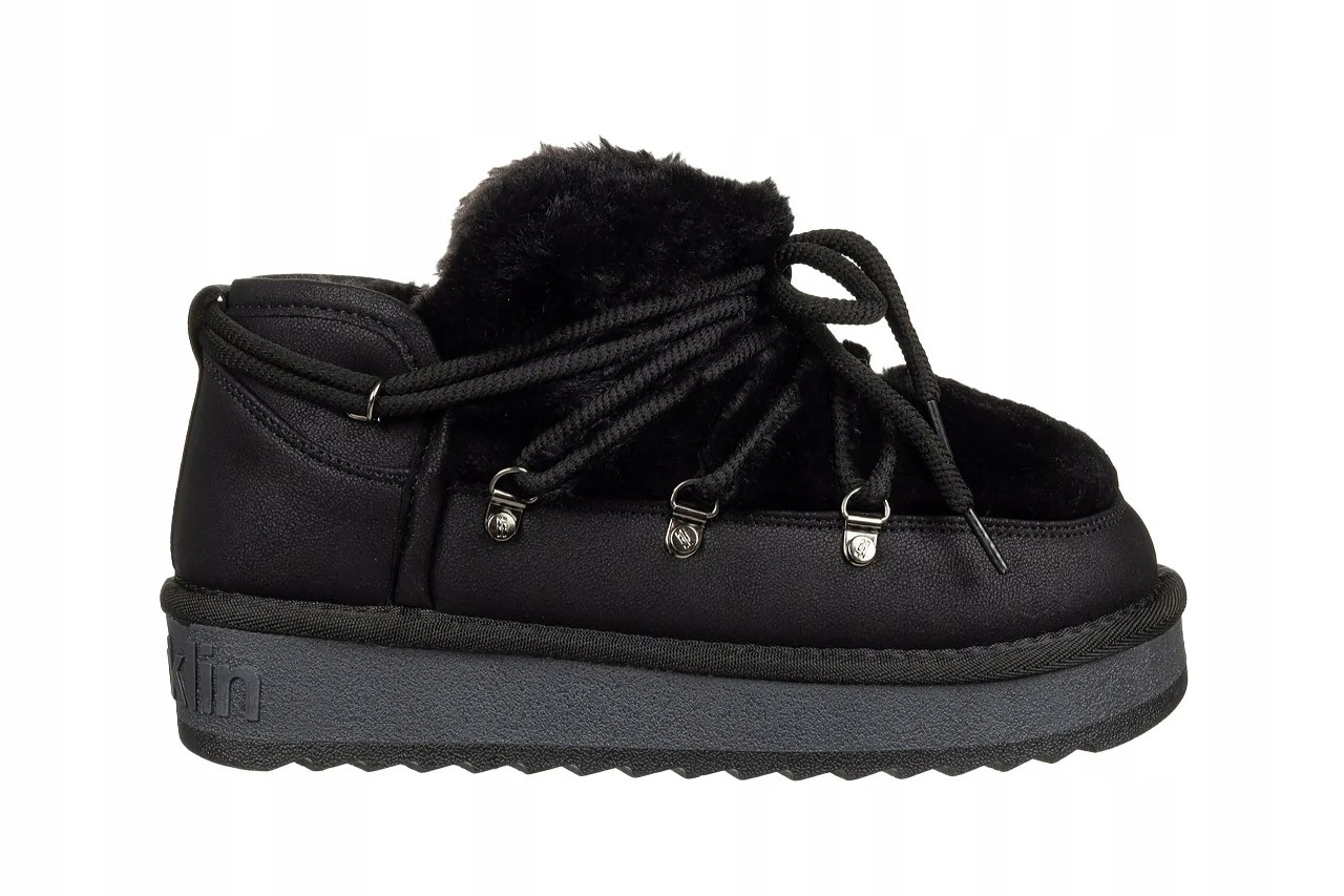 Śniegowce D Franklin Nordic Trk Fur Low Black Z Miękkim Futerkiem r.37
