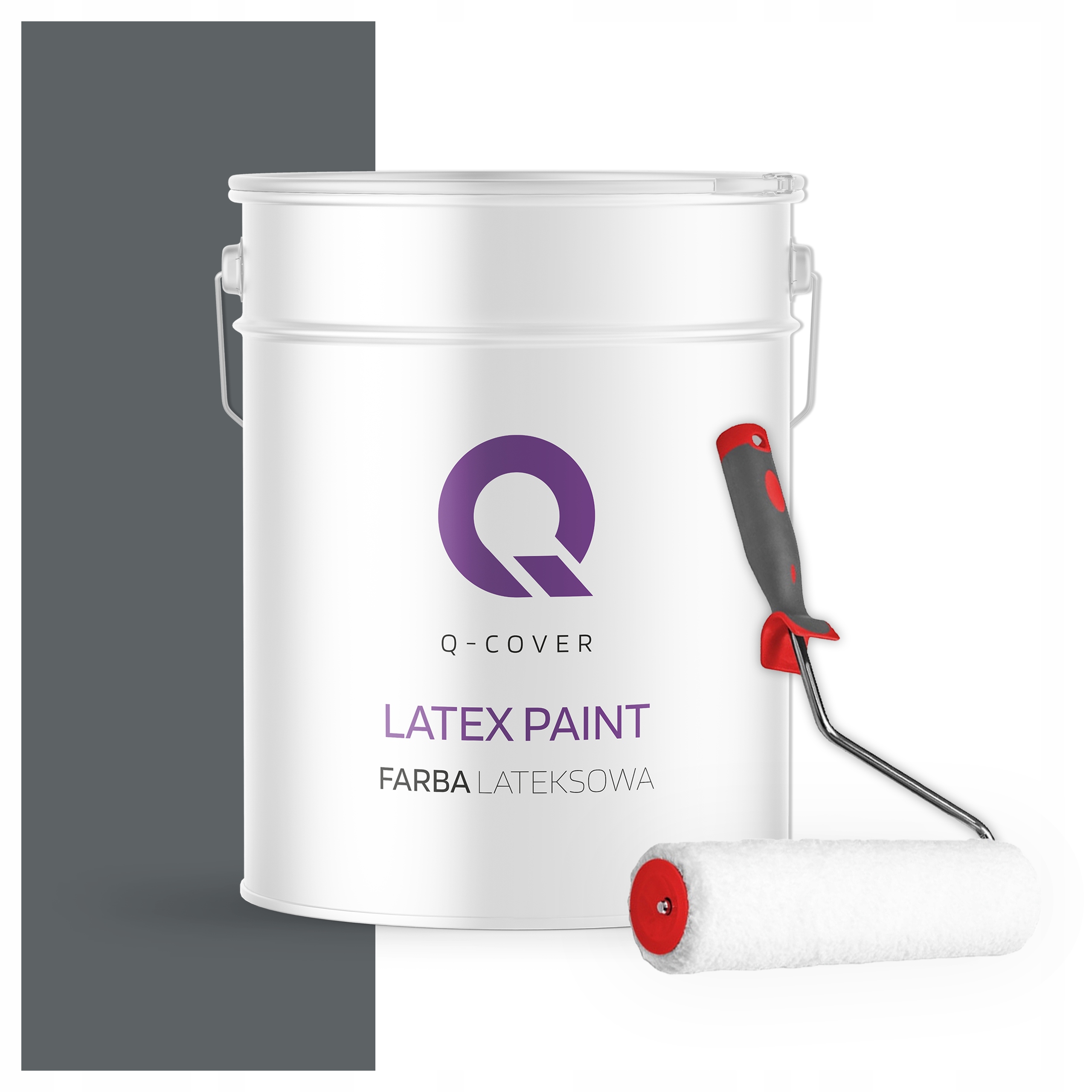 Latexová farba na steny stropov Hlboký mat 10L Antracit H0912 valček