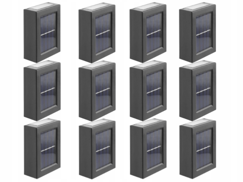 12 x Led fasádní lampa Solar Senzor Den/Noc