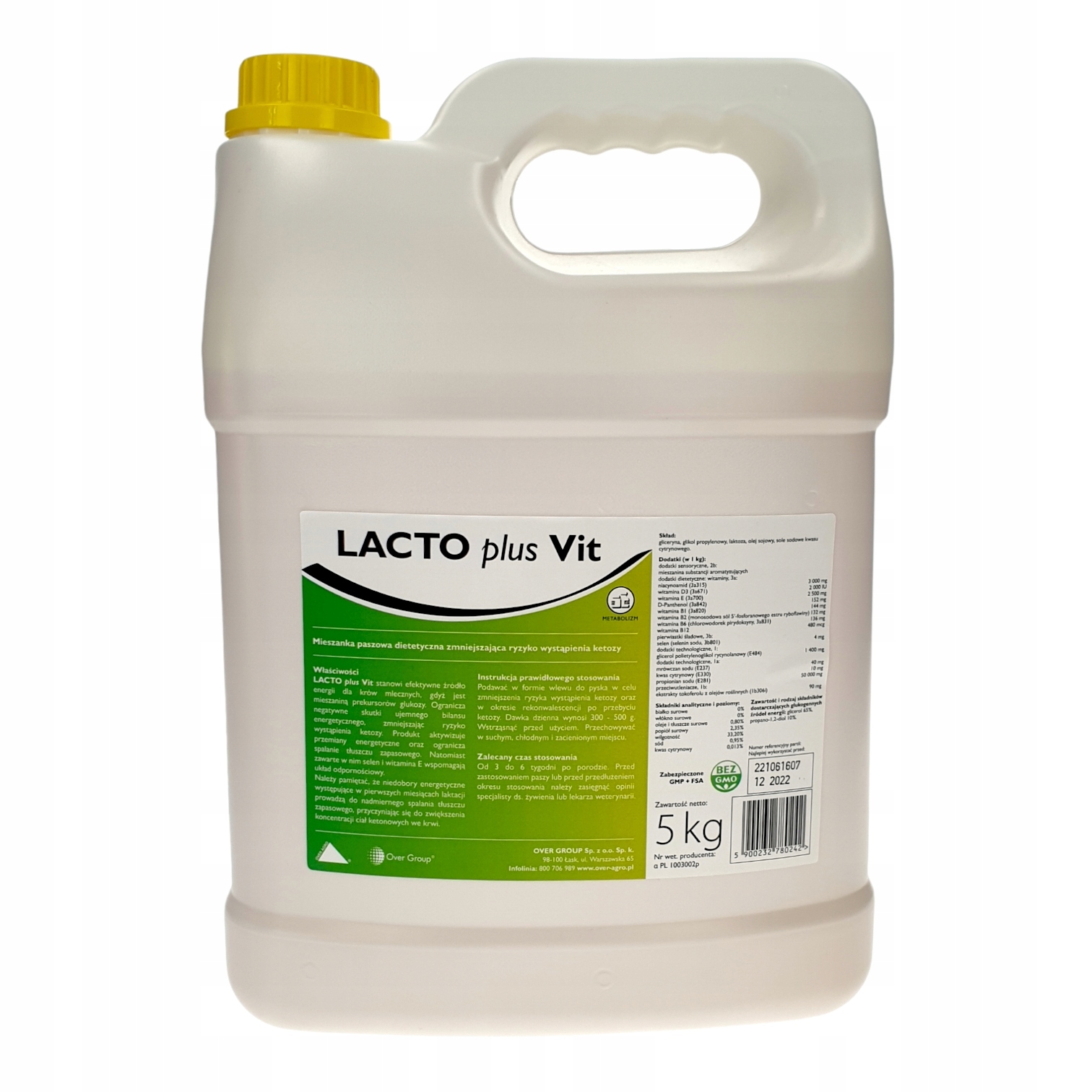 

Over Lacto plus Vit 5kg preparat przeciwko ketozie