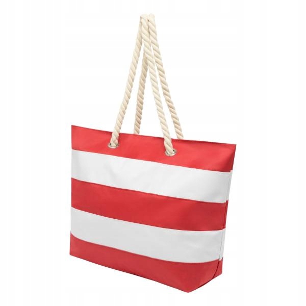 DUŻA TORBA PLAŻOWA Shopper Bag w pasy