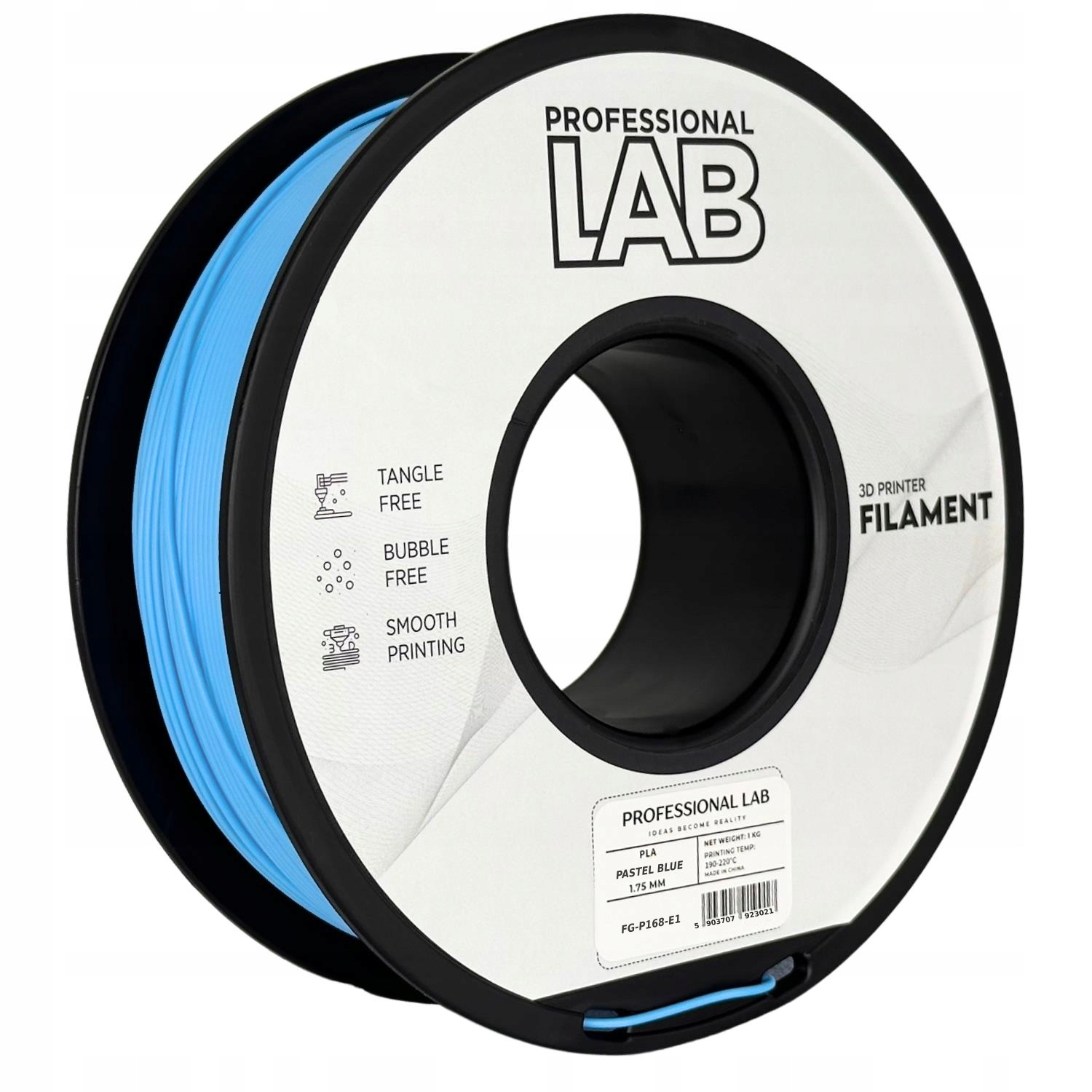 Filament Pla Prof. Lab 1.75mm 1 kg 1000 g pastelowy niebieski Pastel Blue