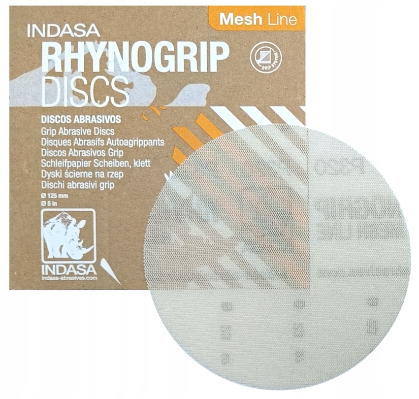 Indasa Rhynogrip Mesh Line Disc krążek dysk na rzep 125mm P80 1 szt
