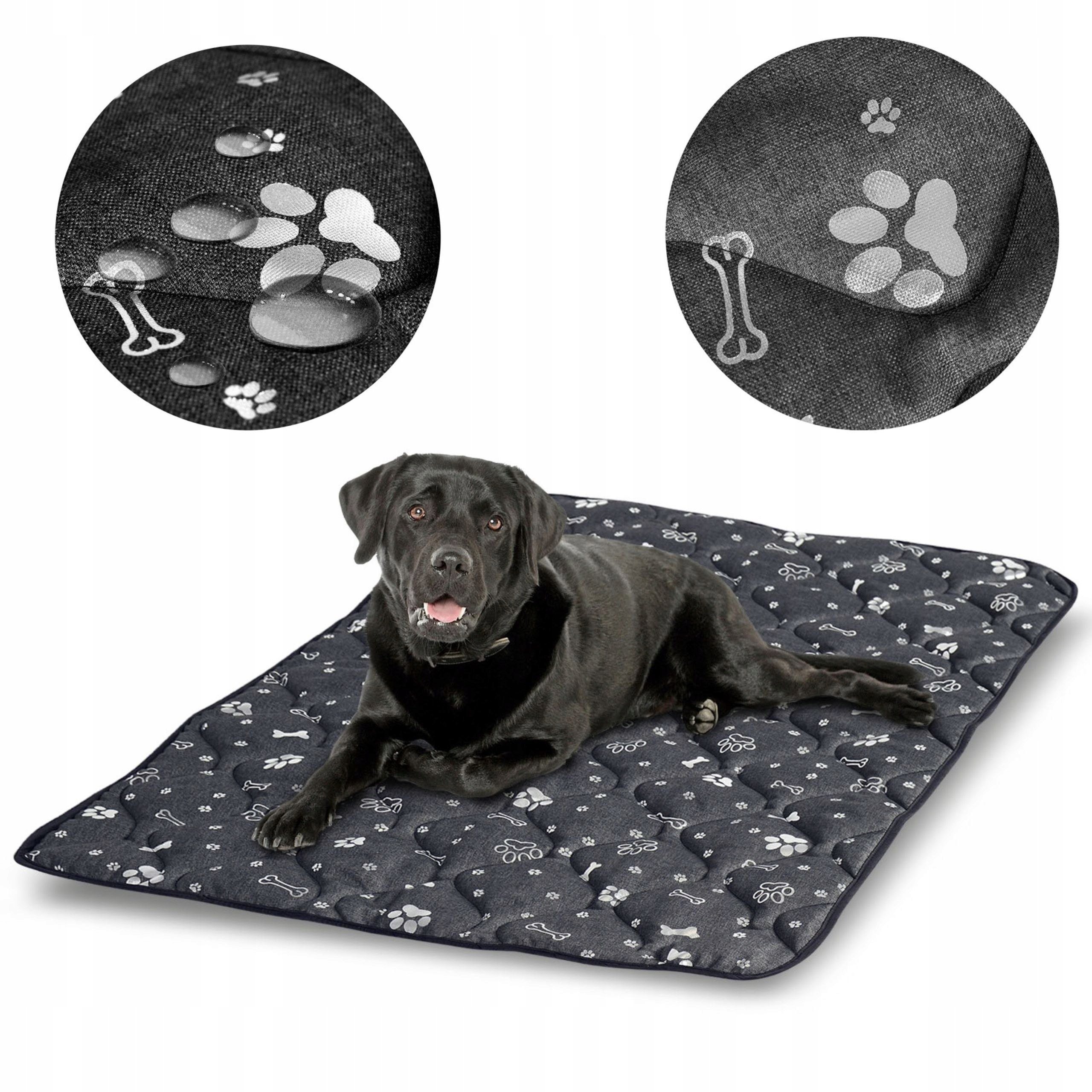 Levně Pelíšek Pro Psa Matrace 100x70 cm Voděodolné Grafitové Velké XL