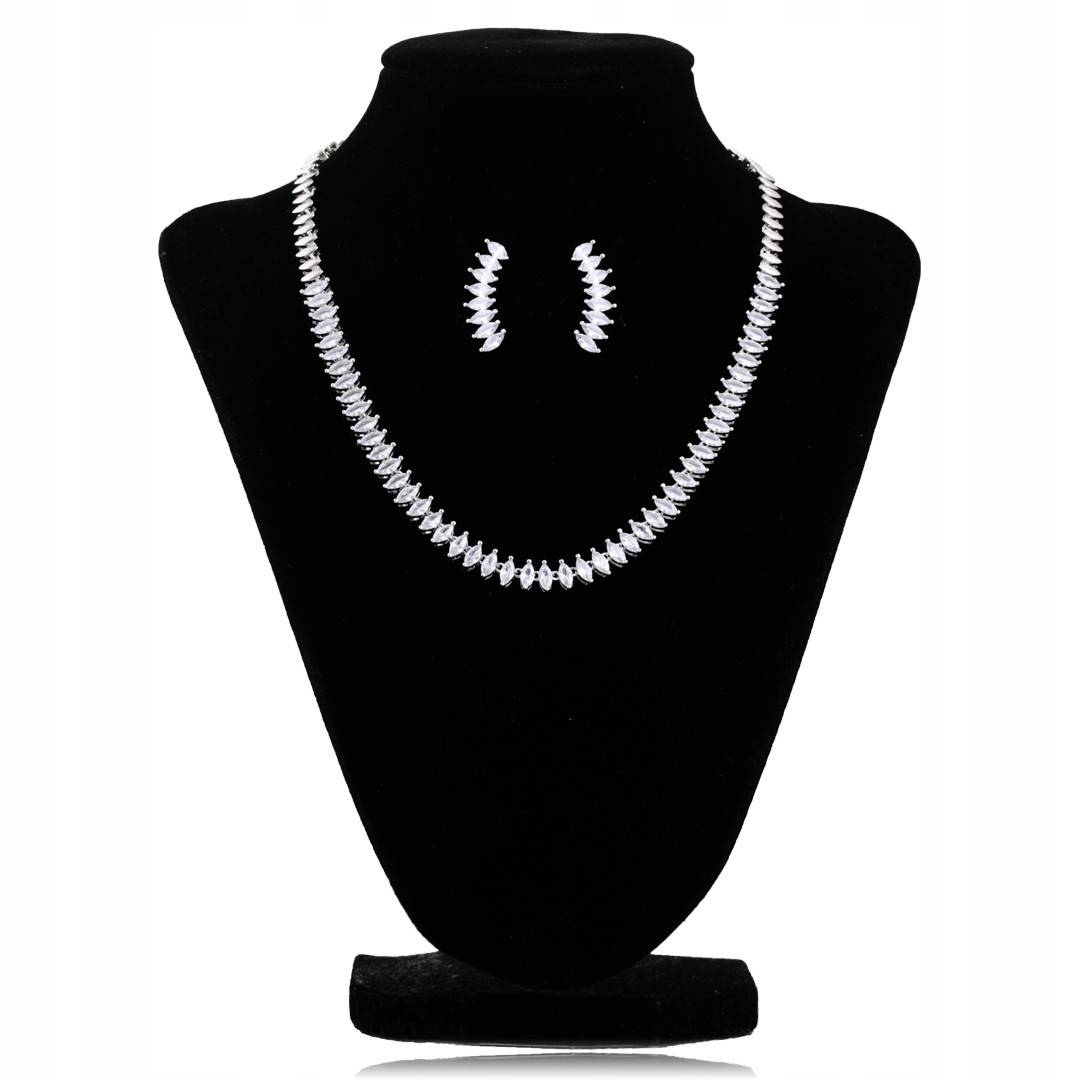 Náušnice a náhrdelník z chirurgické oceli pokovené zlatem Komst29