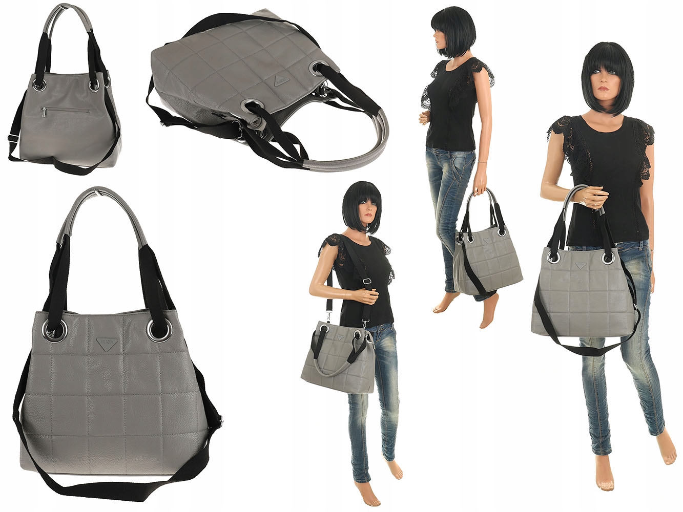 Torebka Damska Worek Modna Listonoszka pikowana na Ramię YD8976 Cechy dodatkowe kieszonka na telefon