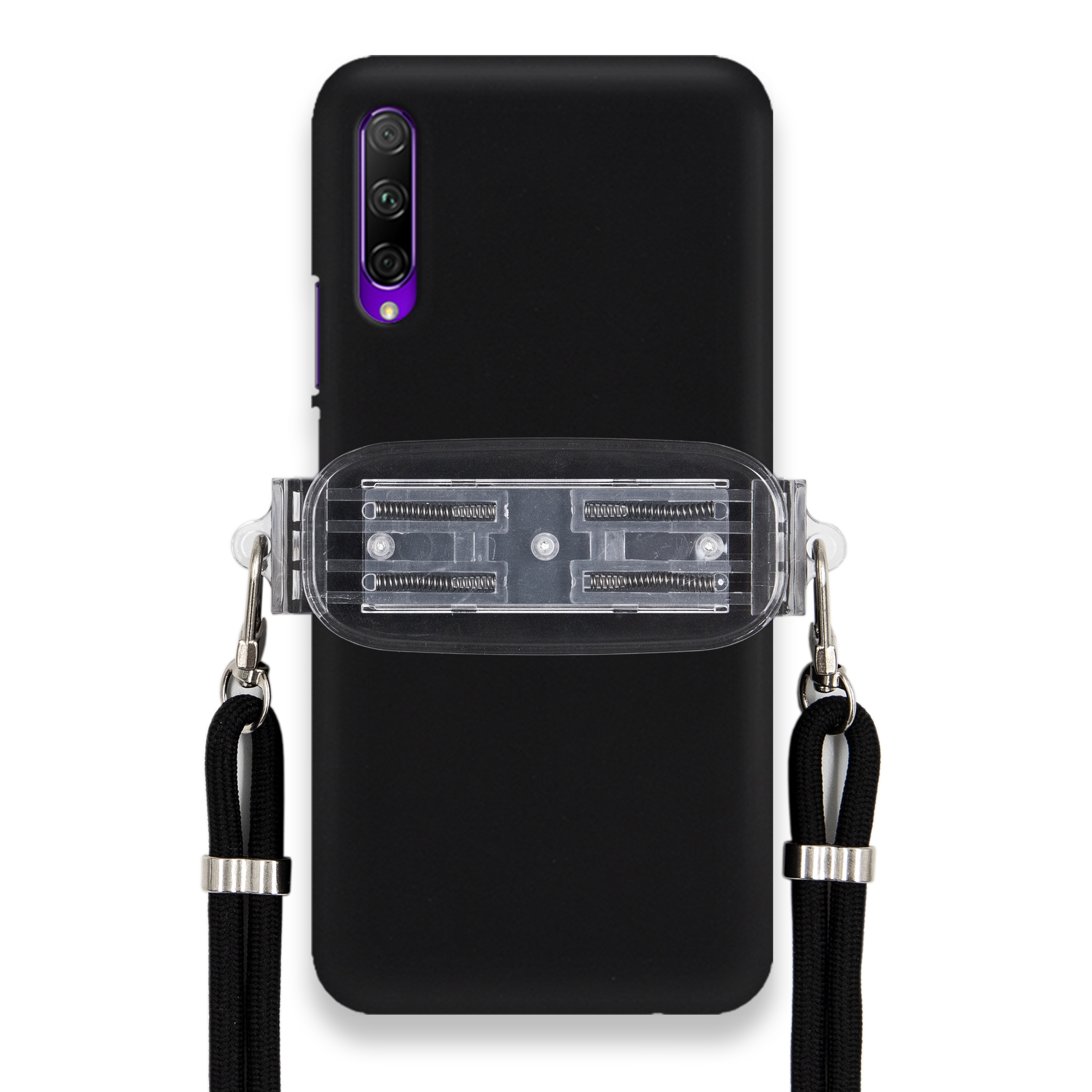 Pouzdro Pro Huawei Honor 9X Pro Smooth Case Univerzální Držák, Černá Šňůrka