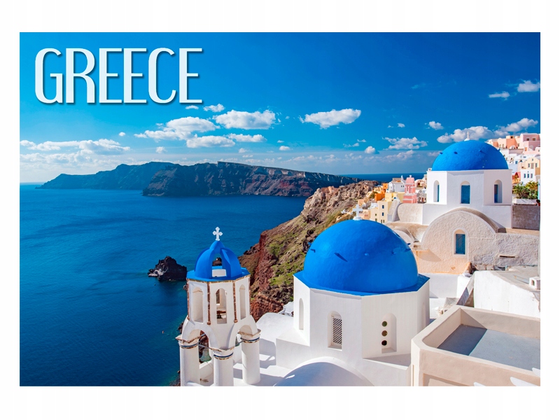 

Grecja Panorama Santorini Magnes na lodówkę