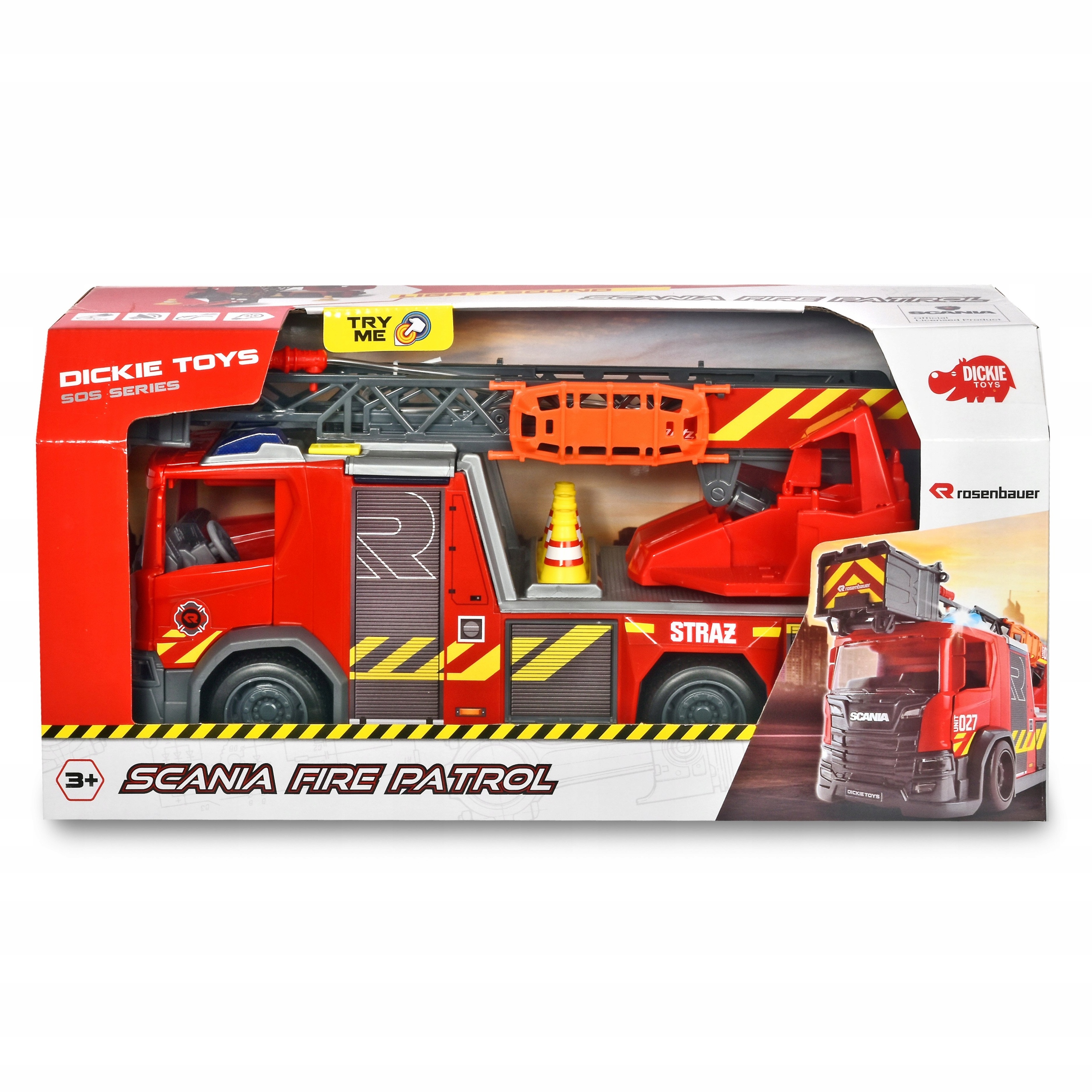 

Dickie Sos Straż pożarna z drabiną Scania 3716017