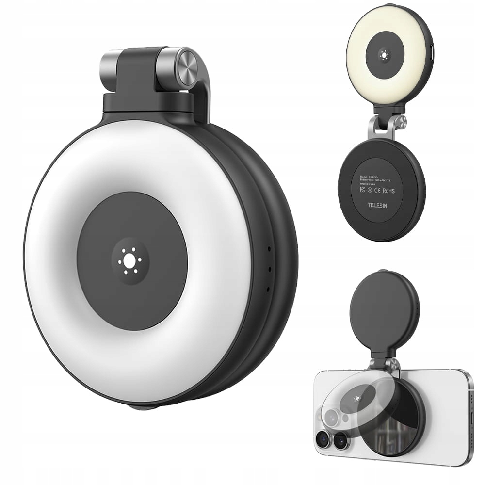 Lampa LED z lusterkiem do smartfona iPhone MagSafe Google PixelSnap Telesin