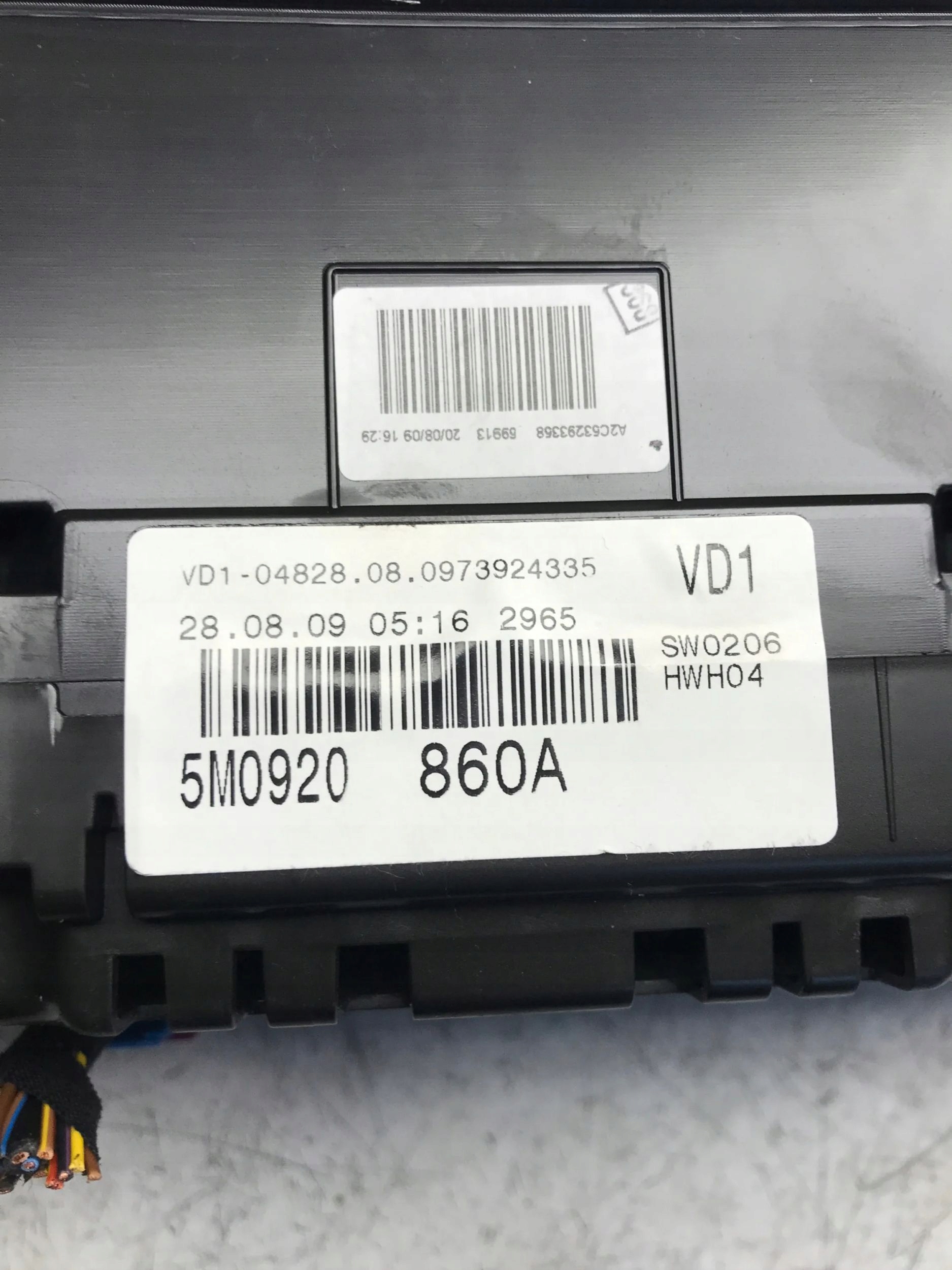 dials dials VW GOLF VI plus BSE EUROPA 5M0920860A