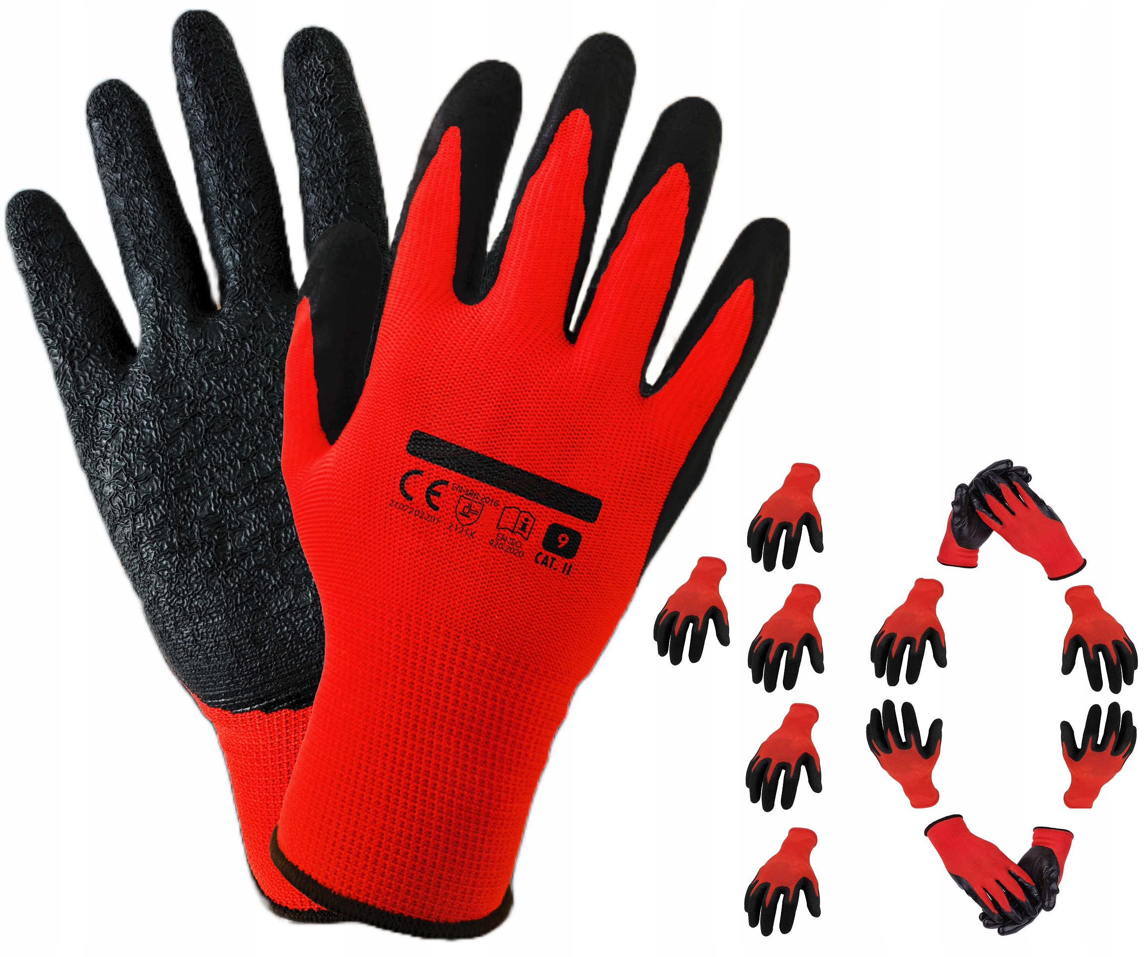 

Rękawice Robocze Ochronne Red Latex Bhp r.7|10par