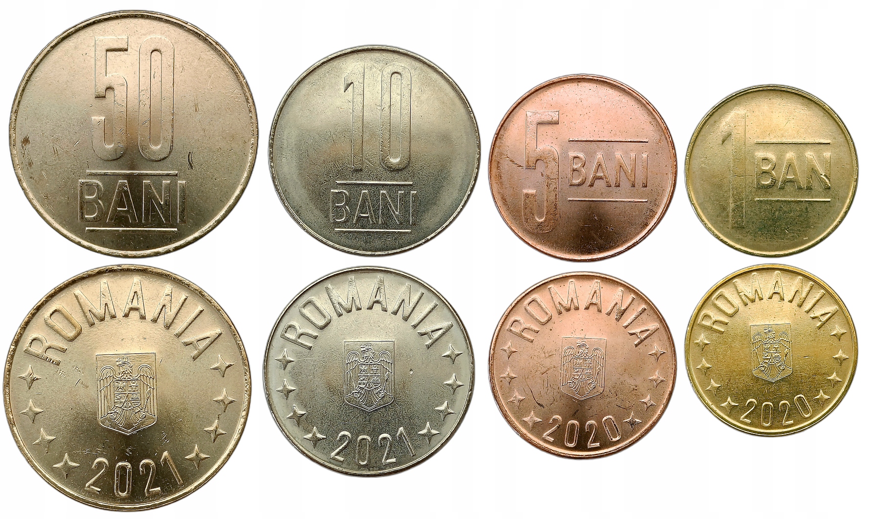 RUMUNIA ZESTAW 4 MONET 1 - 50 BANI 2023 MENNICZY