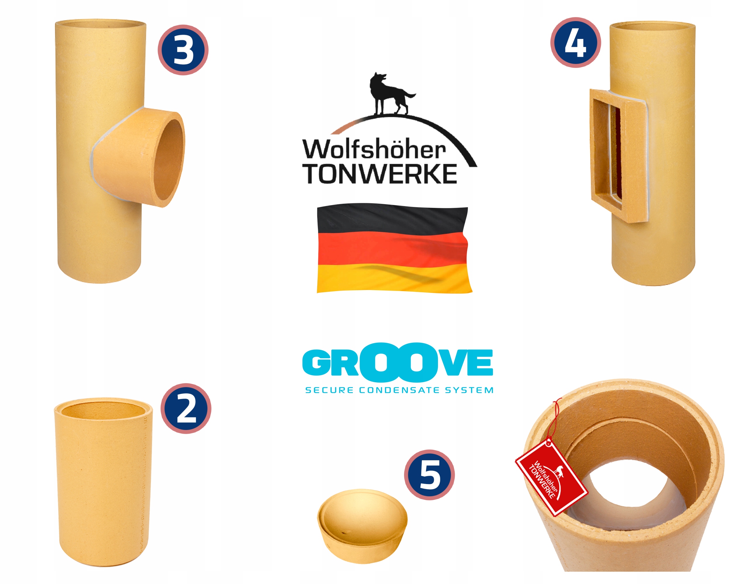 Kominy ceramiczne system kominowy komin 7m 200 2W Długość 7 m