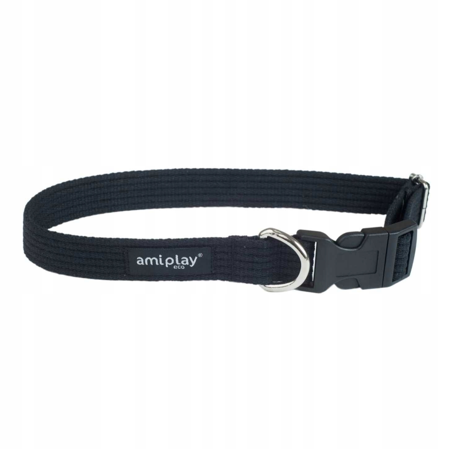 

amiplay Obroża Bawełna Cotton M 35-50/2cm Czarna