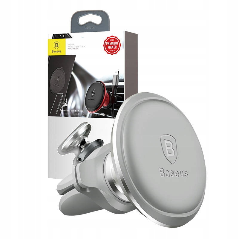 BASEUS MAGNETYCZNY UCHWYT SAMOCHODOWY DO KRATKI KOMPAKTOWY BEZPIECZNY