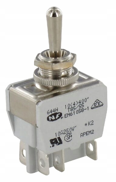 Apem Przełącznik On-on-on 644H2 15A 12mm 600H Pojazdy Wtyczka Elektronika