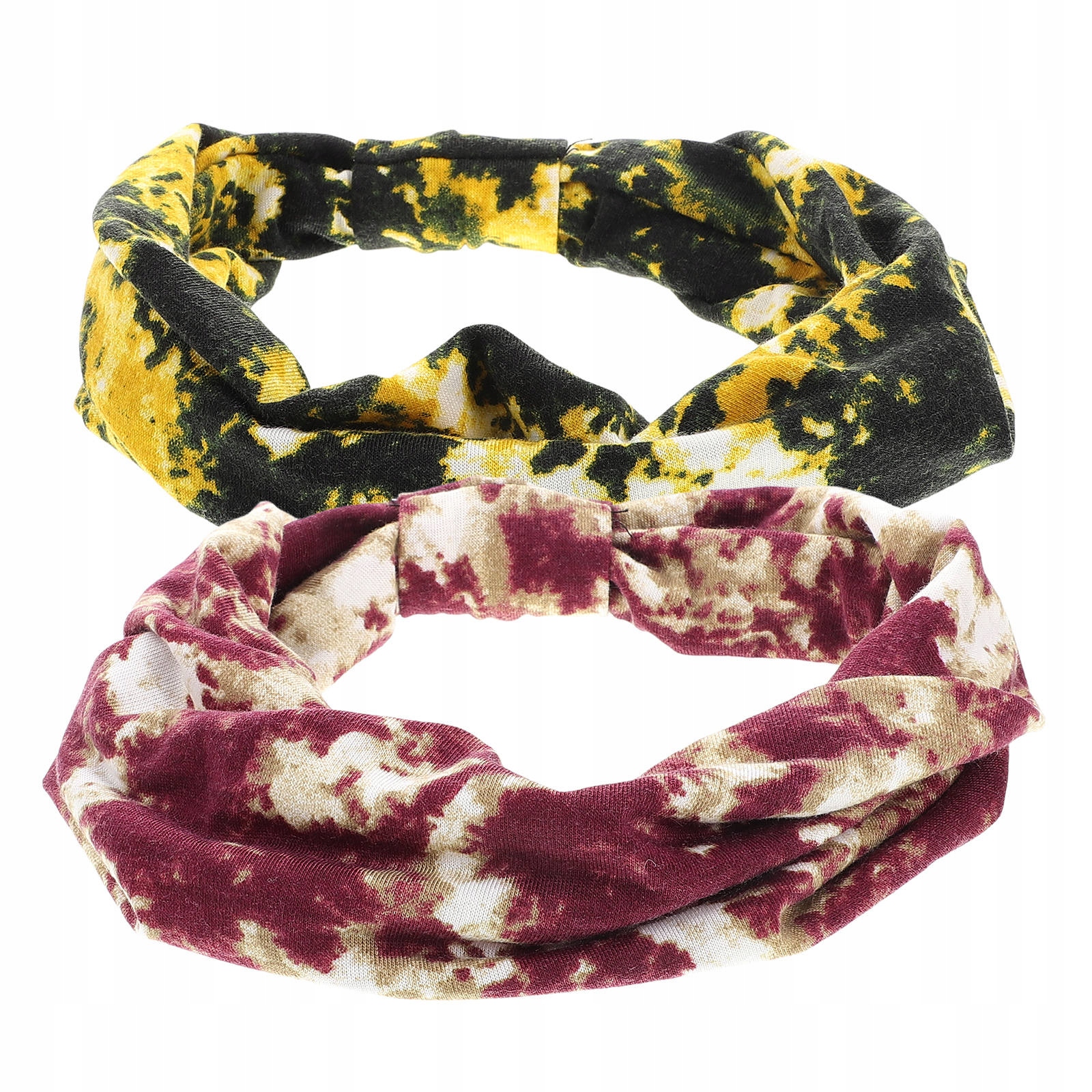 2 szt. Elastyczna opaska treningowa z modnym wzorem tie-dye