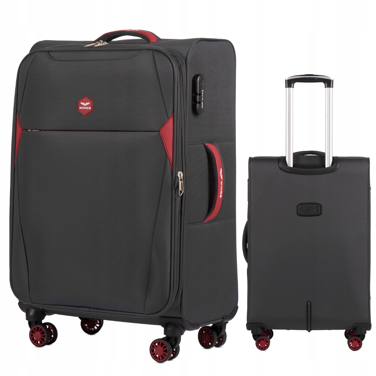 Zavazadlo do letadla se šifrovacím zámkem, střední velikost Wings Kufr registrovaný XL