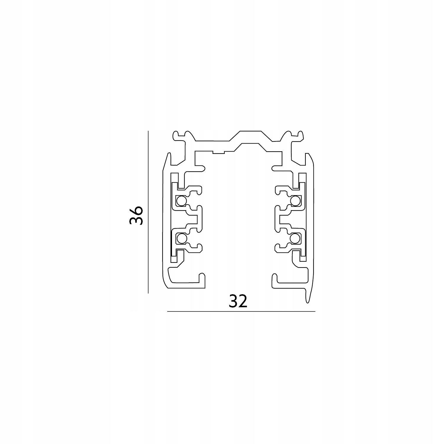 Zestaw Reflektorów Szynowych RING 4x GU10 3 Fazowy Kolor czarny